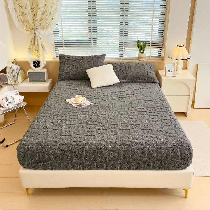 Drap-housse polaire imperméable avec poche profonde grand confort
