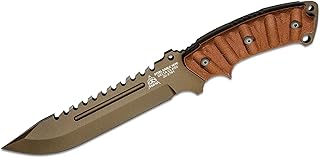 Tops Knives Steel Eagle 107C Delta Class Fixed Blade Knife - Hunters Point Midnight Bronze Blade Finish - Rocky Mountain Tread Handle - Coyote Tan Kydex Sheath - Tops