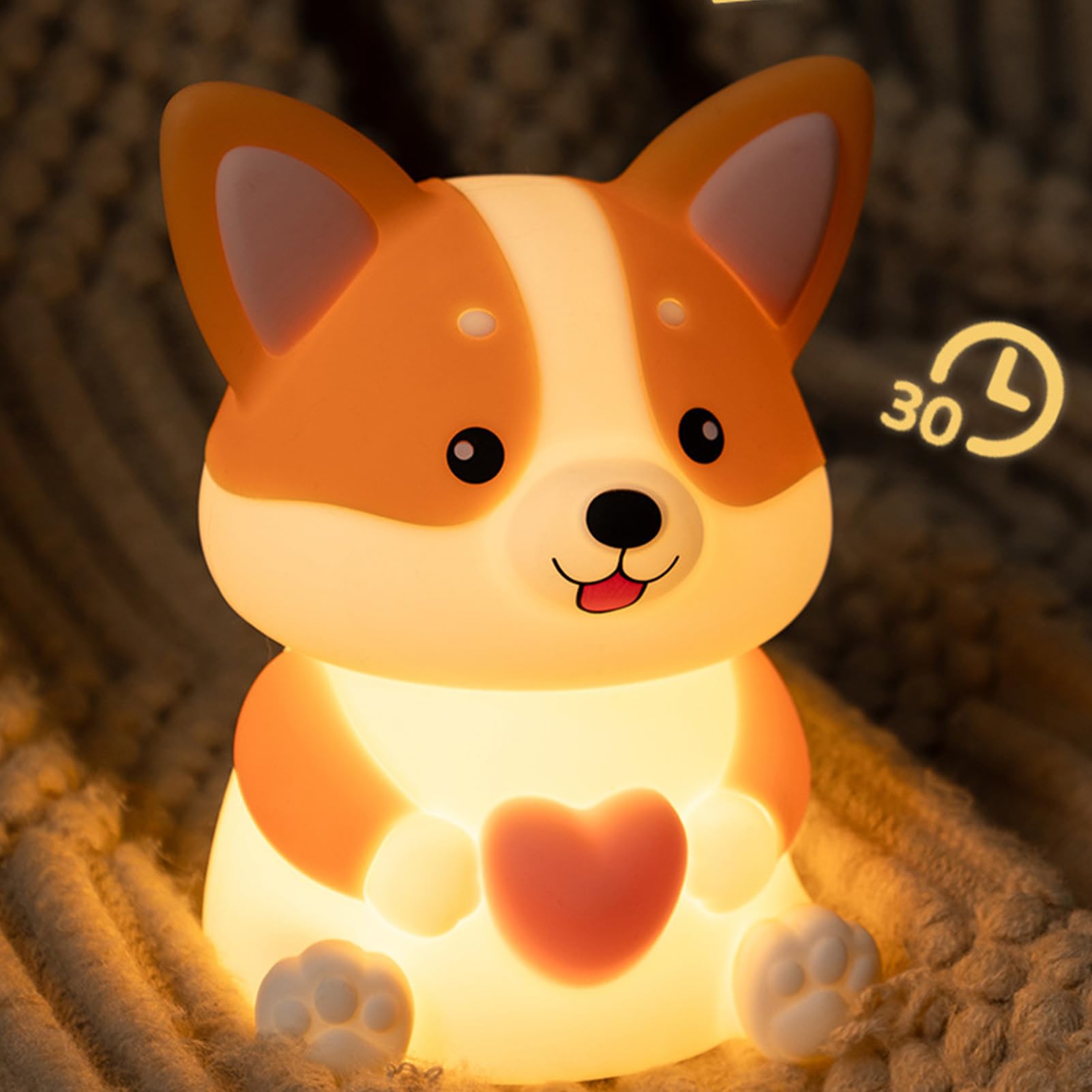 Luce Notturna Per Camera Dei Bambini Ricaricabile Dimmerabile 3 Modalità | Lampada Notturna Comodino Cane Per Bambini Camera da , Cameretta, Comodino, Scrivania, Dormitorio, Interno, Compleanno