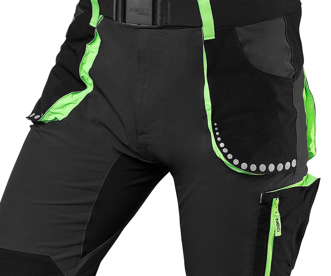 NEO TOOLS Arbeitshosen Cargohose Herren Baumwolle Outdoorhose Männer | Arbeitshosen Multifunktion Lange Bundhose, Für die Arbeit Herren-Arbeitshose lang, XS-3XL