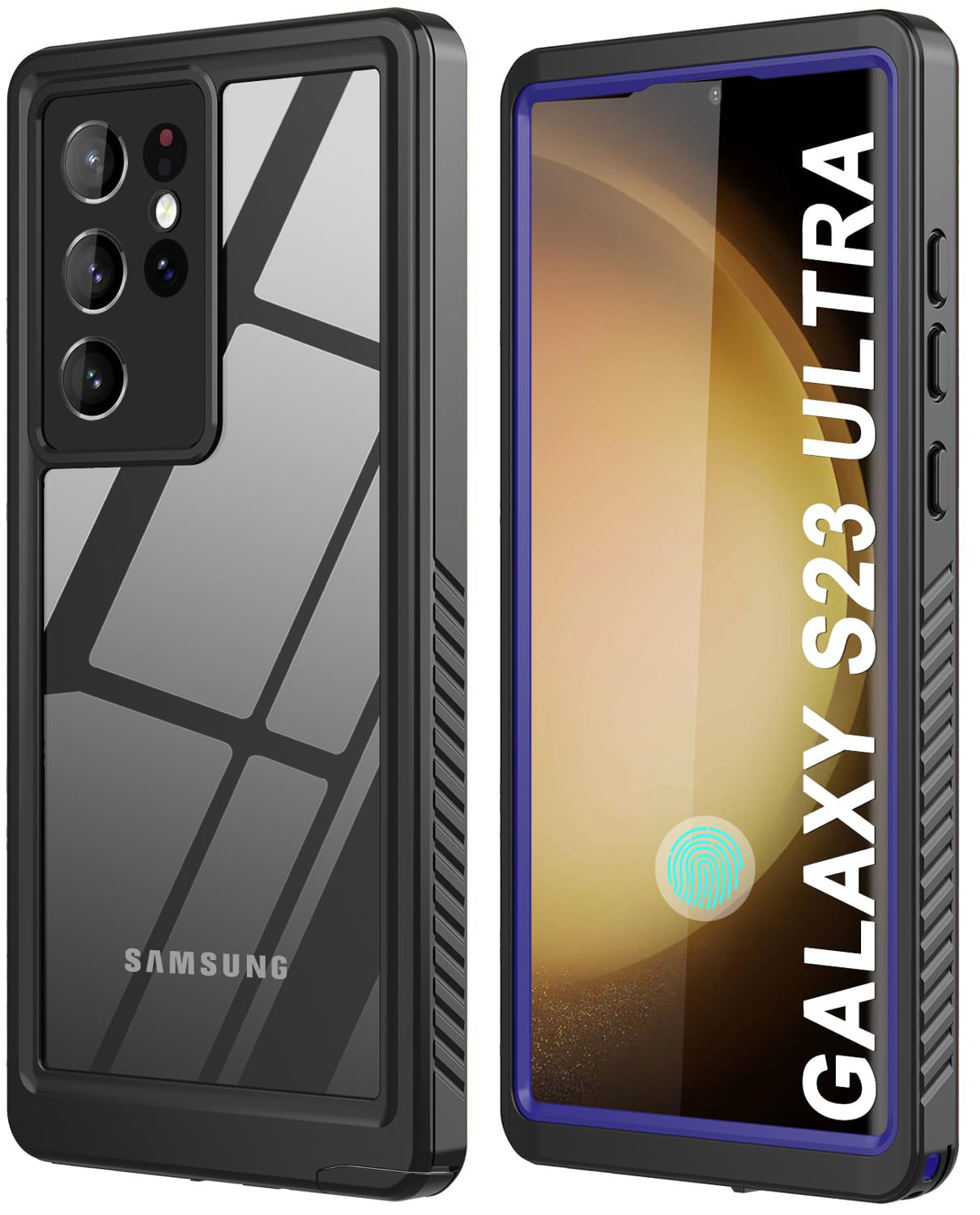 for Samsung Galaxy S23 Ultra Case Waterproof Built-in Screen Protector [Full Body Shockproof][12 FT Military Shockproof] Dustproof Underwater Phone Case for Galaxy S23 Ultra 5G 6.8''(Purple)