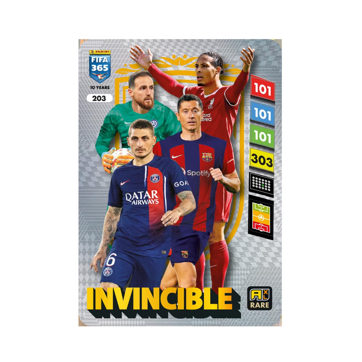 Adrenalyn FIFA 365 2024-2025 Panini 004911box50e - Boîte de 50 enveloppes TC Adrenalyn Fifa 365 2024-2025 - Couleur dorée