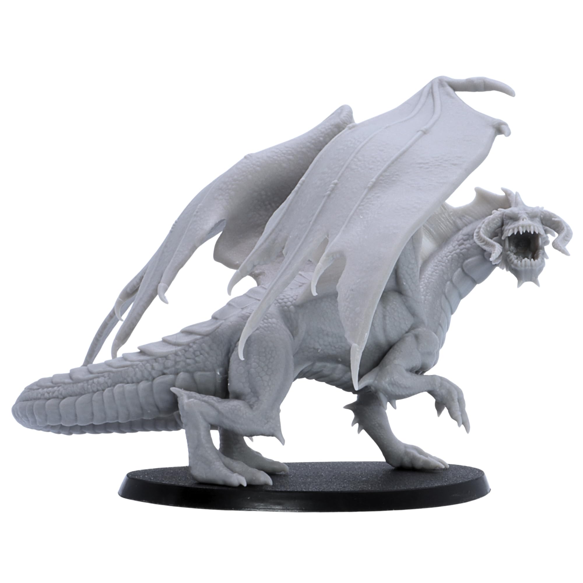 Drago nero per adulti - Drago Fantasy Miniature con apertura alare da 125 mm | Miniature epiche in scala 32 mm | DnD, Pathfinder, giochi di ruolo, giochi di guerra | Modello in resina