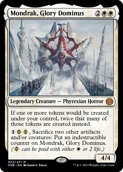 Mondrak, Glory Dominus ボーダーレス Mondrak, Glory Dominus (#299) (Showcase) | Phyrexia: All
