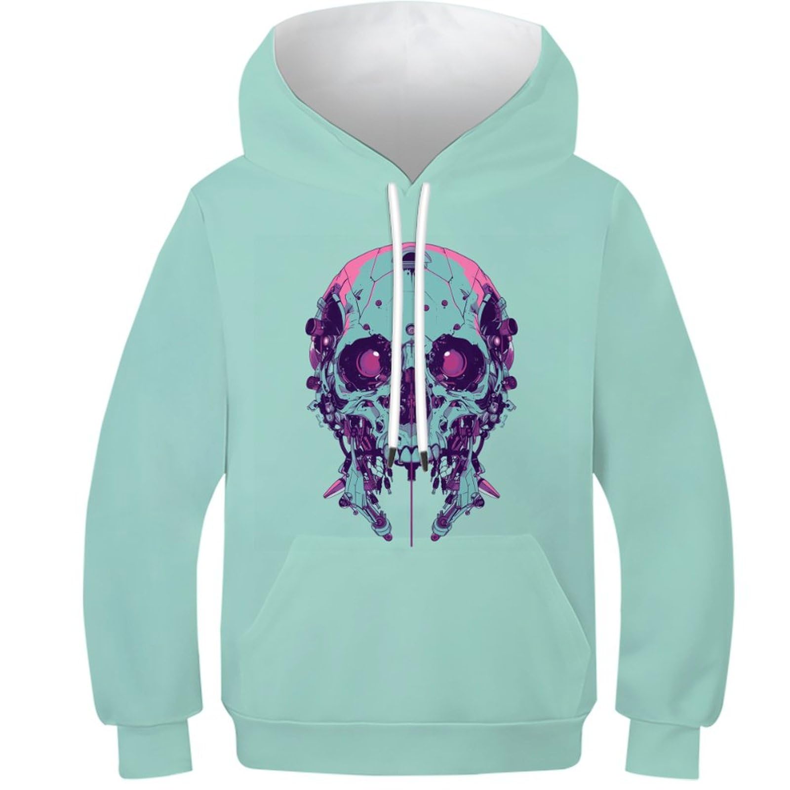 Sweat capuche crâne ample ado pour masquer les complexes et bouger - 8