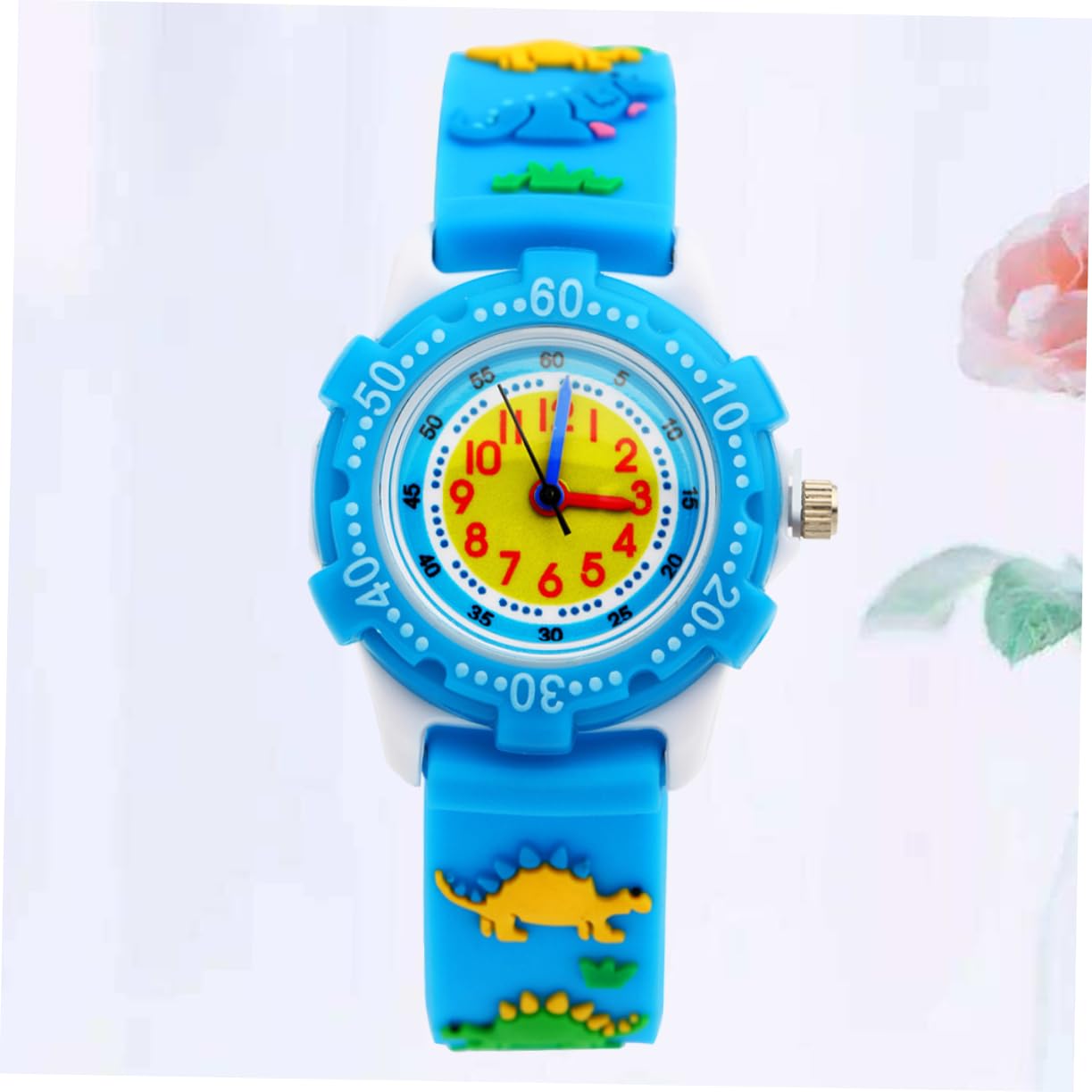 2piezas Reloj De para Niño Niña Reloj De Pulsera De Silicona Diseño Creativo y Divertido para Estudiantes Azul