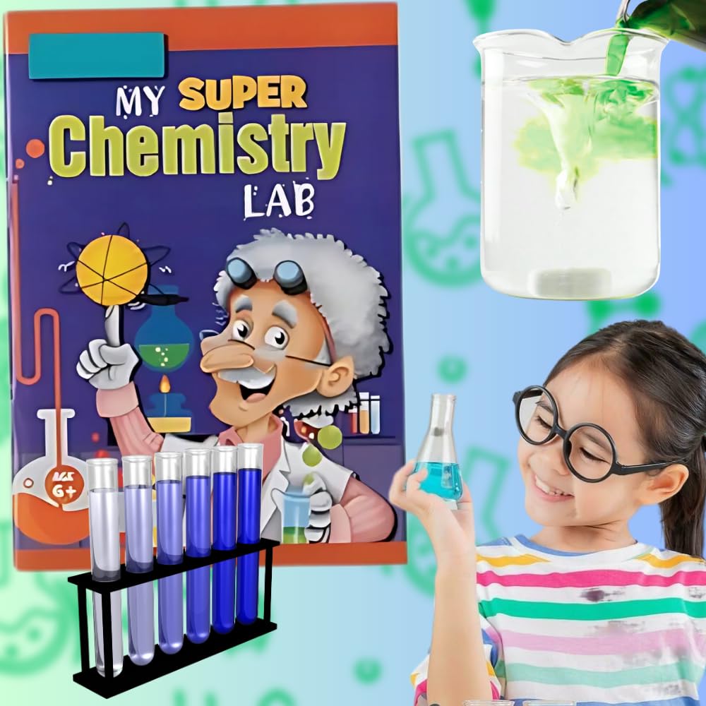 My Super Chemistry Lab Science Project Kit|DIY Stem Science Kit for Kids Ages 8-14|Learning & Educational Activity Set for Boys & Girls | Safe & Tested Idea for Kids, Multicolor