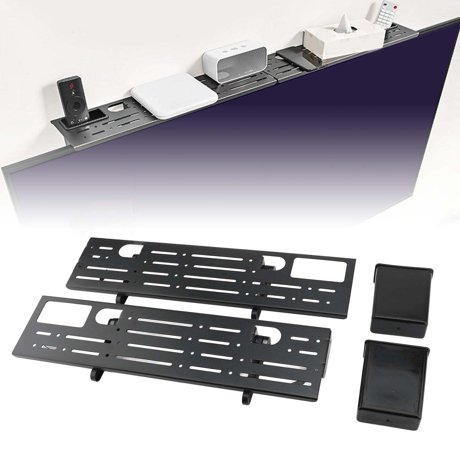 Elegante ripiano superiore per TV, design cavo salvaspazio per soggiorno, perfetto per piante e scatole, non per TV o giochi