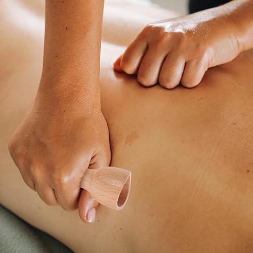 Miniatura 2 de Healvian Taza de masaje sueca de madera, 2 unidades, manual, anticelulitis, ventosa, terapia de madera, para relajación muscular, herramienta para