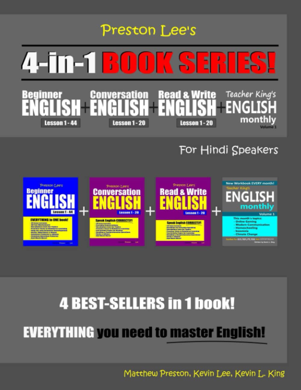 Preston Lees 4-in-1 Book Series! Beginner English Lesson 1 - 44 + Conversation English Lesson 1  20 + Read & Write English Lesson 1  20 For Hindi ... 1 (Preston Lee's English For Hindi Speakers)