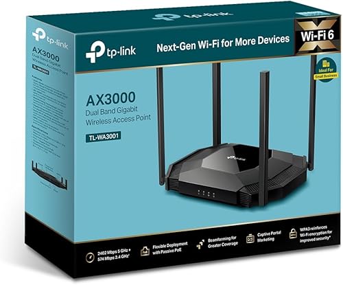 Miniatura 4 de TP-Link TL-WA3001 WiFi 6 AX3000 Punto de acceso Gigabit inalámbrico  Puente Wi-Fi de escritorio  HE160 y formación de haces  Admite modo de extensor