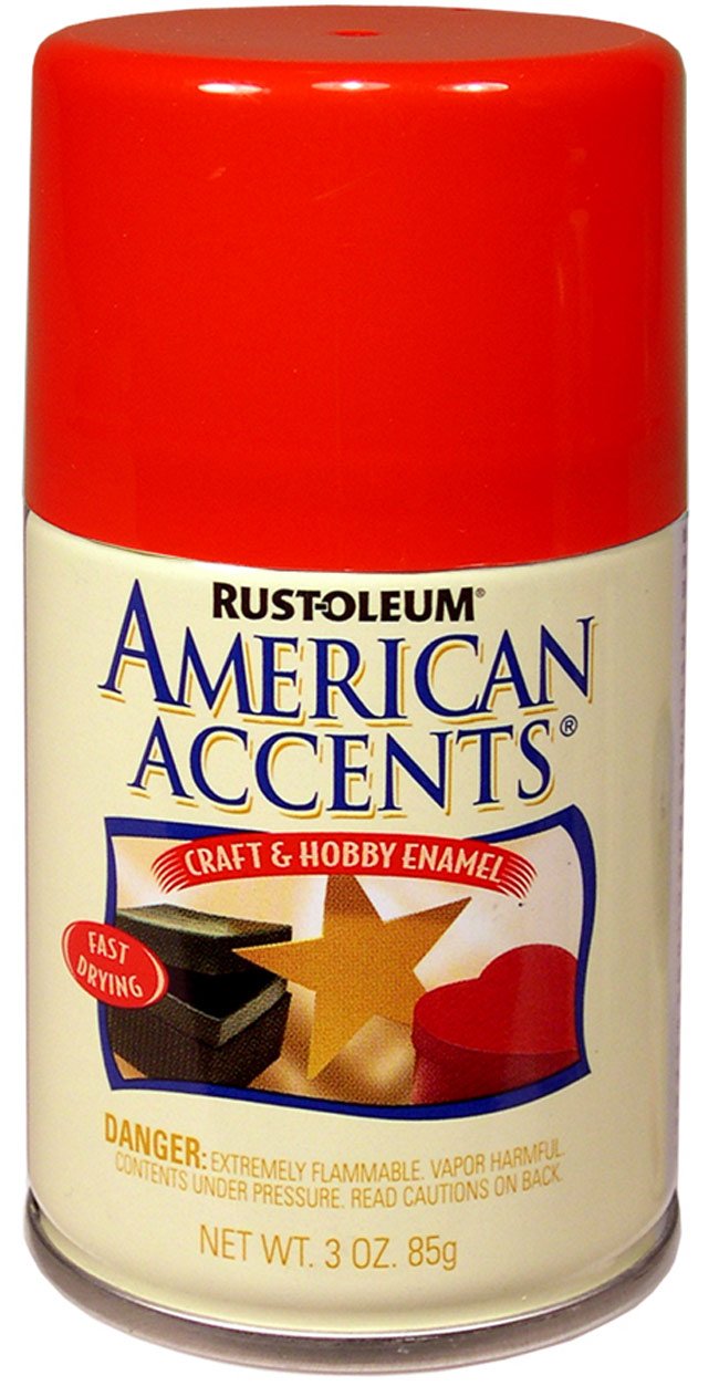 Rust-Oleum 209680 American Accents Craft & Hobby Spray Paint, 3 oz, Glow Orange