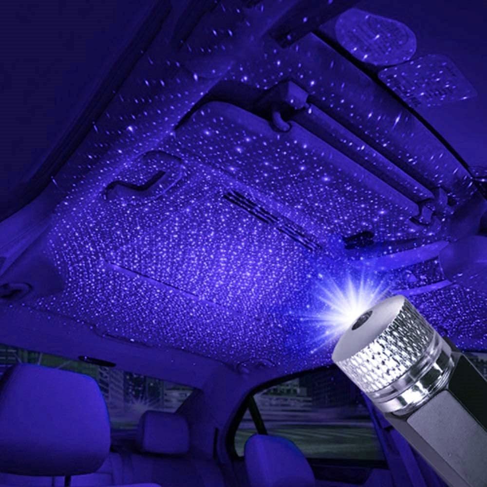 LEDクリスタルプロジェクター, ロマンチックな雰囲気,USB,寝室照明 Amazon | 車内灯、USB雰囲気ナイトライト スタープロジェクターナイト
