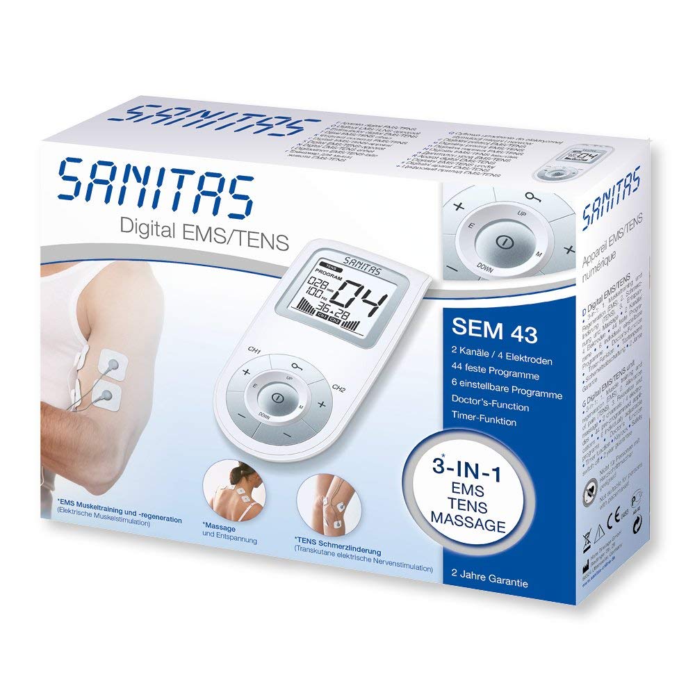 Sanitas SEM 43 Elettrostimolatore TENS/EMS 3 in 1