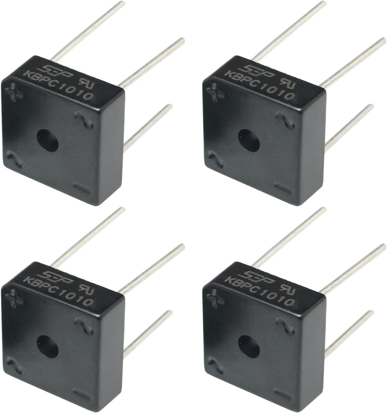 KBPC1010 Bridge Rectifier Diode FMHXG 6PCS 4-Pin Single Phase Full Wave 10 Amp 1000 Volt Electronic Silicon Diodes, KBPC1010 10A 1000V diode Bridge Rectifier