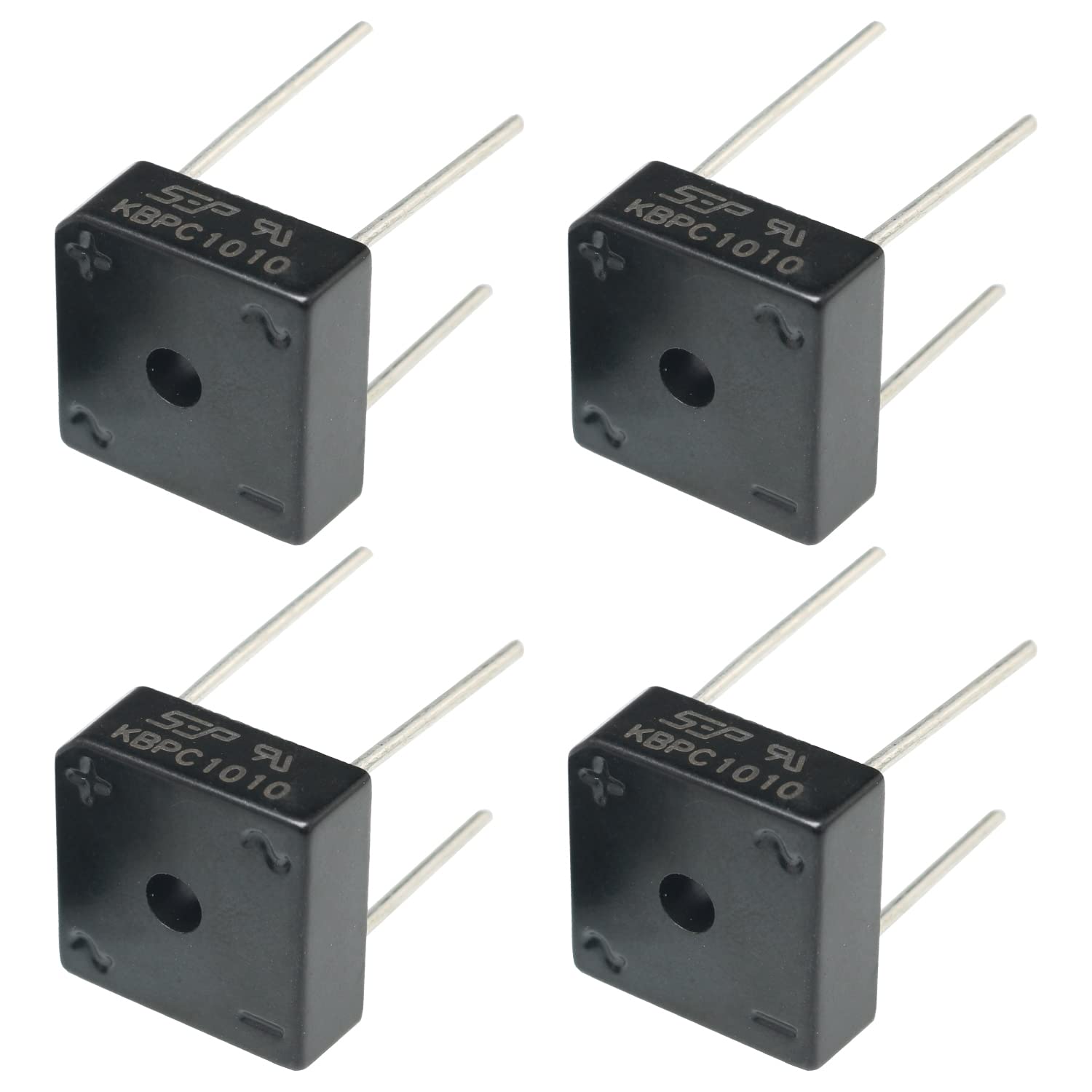 KBPC1010 Bridge Rectifier Diode FMHXG 6PCS 4-Pin Single Phase Full Wave 10 Amp 1000 Volt Electronic Silicon Diodes, KBPC1010 10A 1000V diode Bridge Rectifier