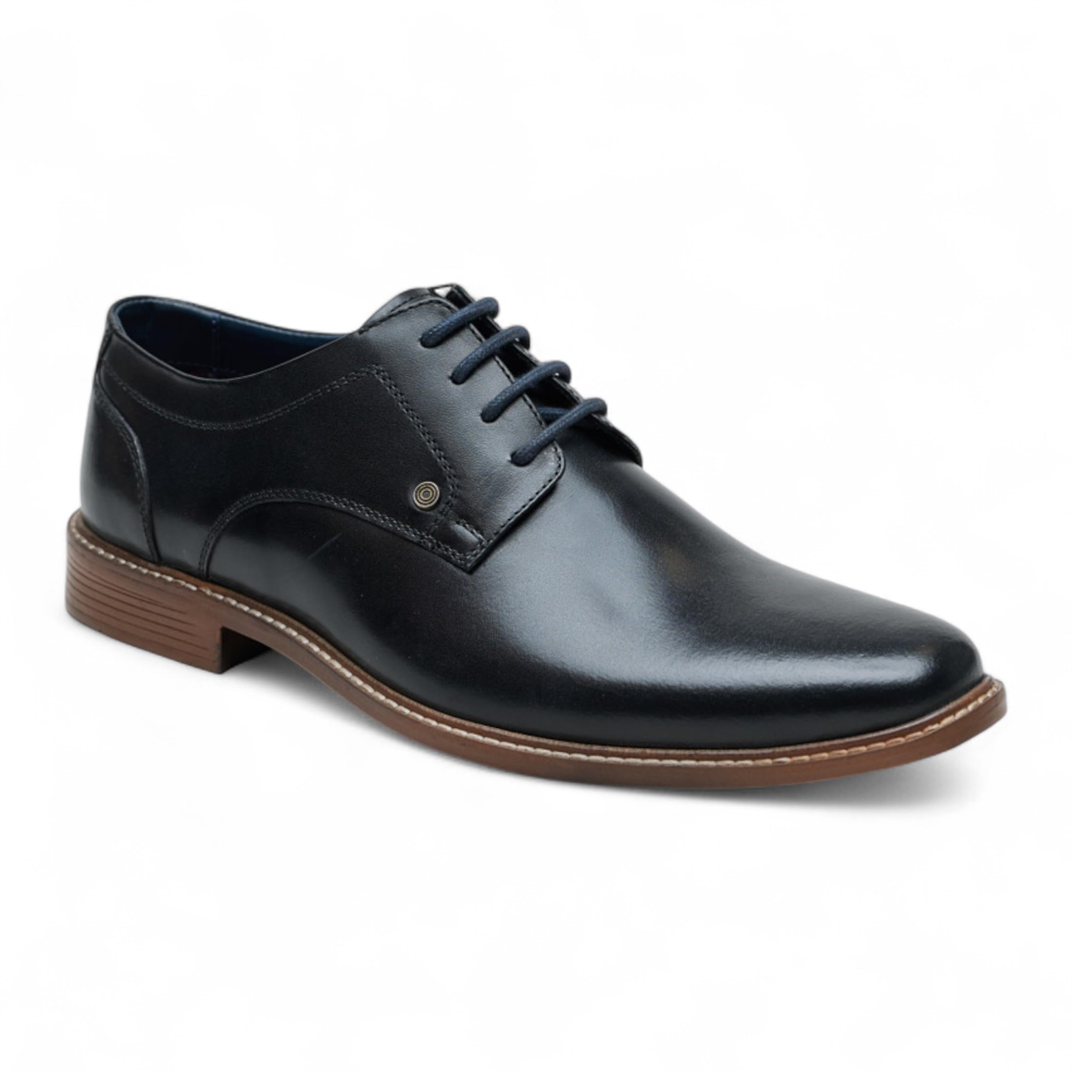 Scarpe Derby Formali da Uomo Pethick in Pelle Nera, Stile Oxford Brogue, da Matrimonio e da Ufficio