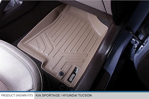 Miniatura 3 de SMARTLINER Juego de alfombrillas de piso de ajuste personalizado de 2 filas para Hyundai Tucson 2010-2013