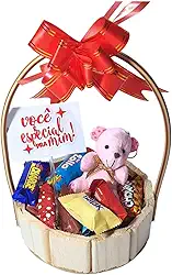 Cesta Presente Ursinho, Bombons e Placa