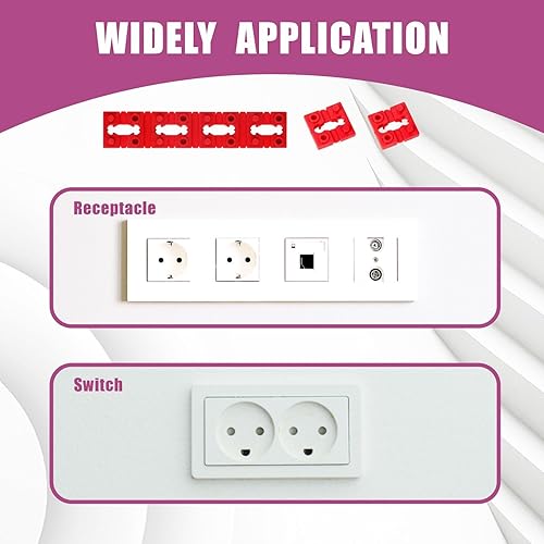 Miniatura 4 de 96 espaciadores de salida y 30 tornillos de enchufe, el espaciador de salida puede fijar el hundimiento del enchufe, el material del espaciador de