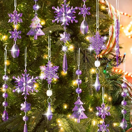 Lanpn 26 Stück Weihnachten Dekoration Kristall Christbaumschmuck...