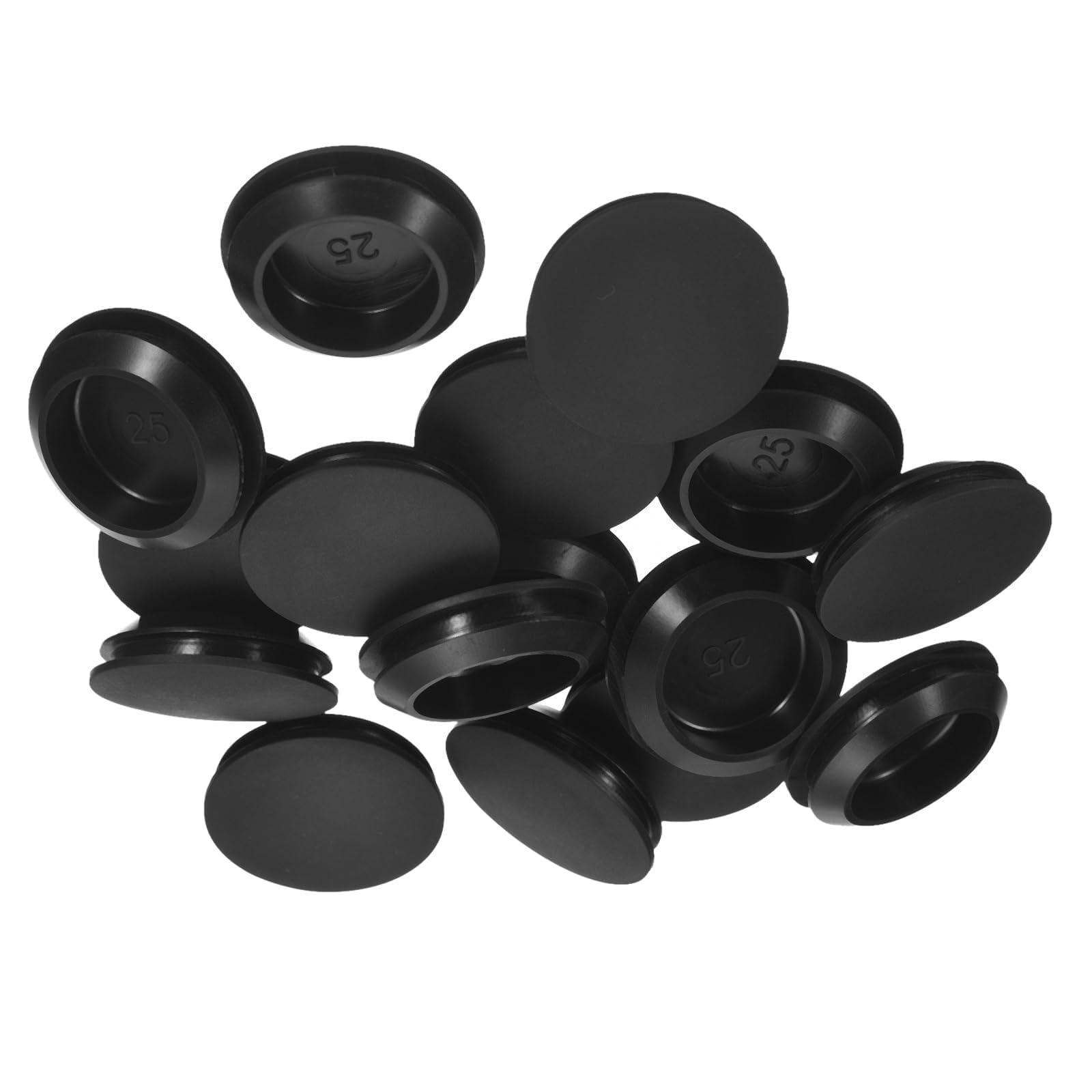 TA-VIGOR 16Pcs Silicone Snap in Locking Hole Plugs, Rubber Panel Seal Cover Flush Type Panel Round for 25-27mm Hole