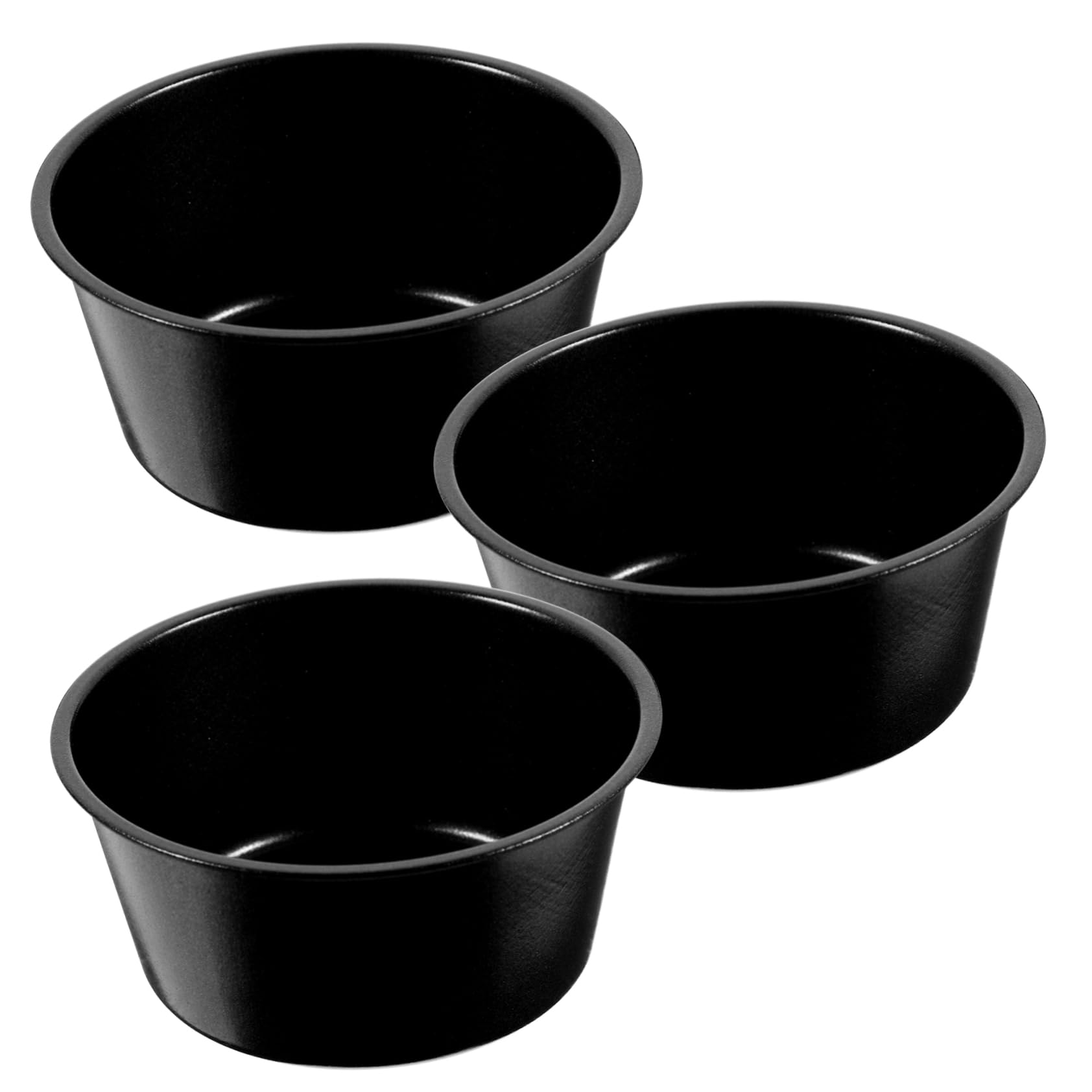 ABOOFAN 4 Juegos Molde De Pudín Formas De Moldes Para Pasteles Molde De Pastel Pequeño Molde Para Hornear Pasteles Para El Hogar Molde Para Pasteles Black Acero Carbono 3 Piezas * 4