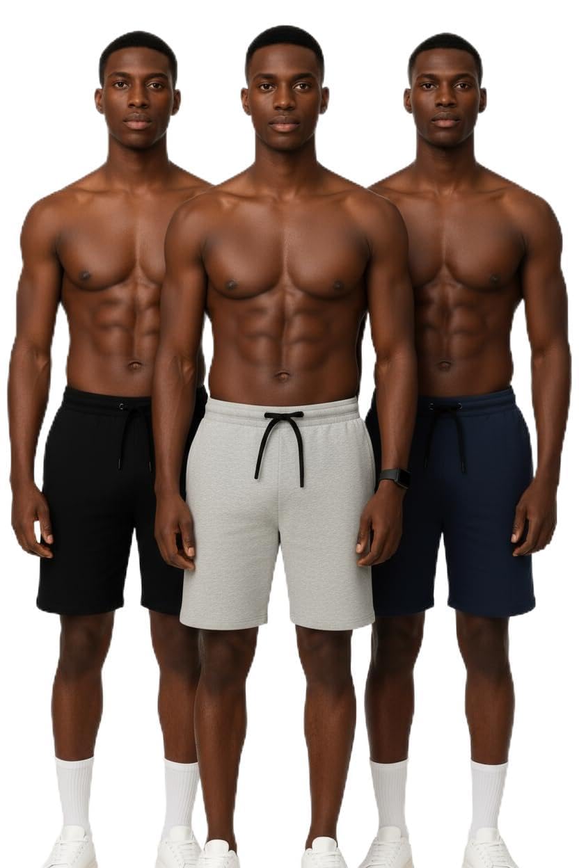 THE BLAZZE Men's Cotton Casual Night Zip Pocket Bermuda Shorts Man Men Combo Pack of 3 R001 VB19 Parent-image-22