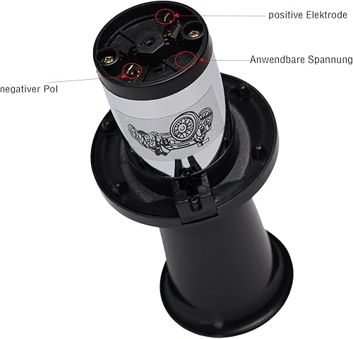 Vista 6 de FARBIN Bocina OOGA de 12 V, bocina clásica antigua con botón, bocina de aire Ahooga cromada de la vieja escuela, bocinas divertidas de estilo Kit