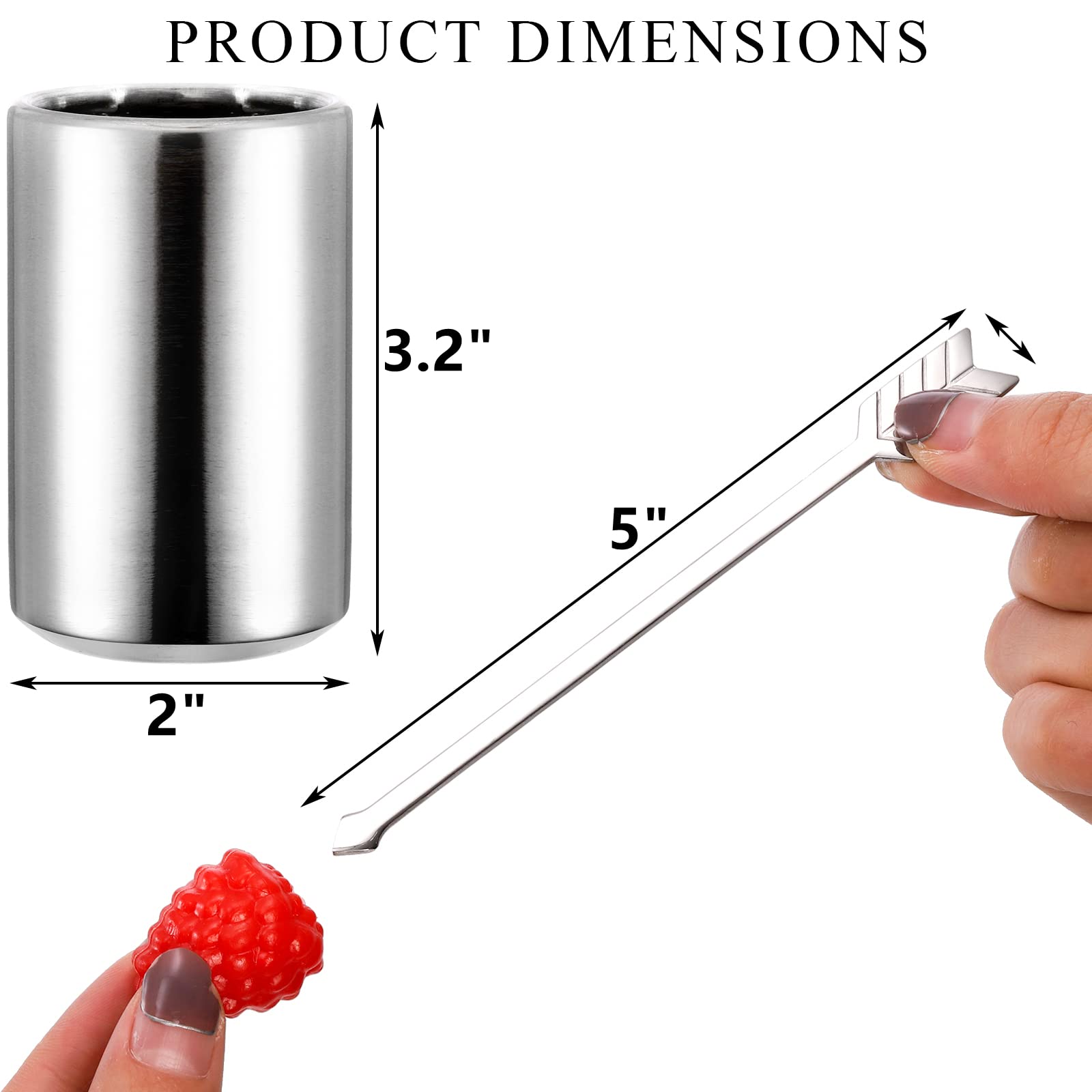 DEAYOU 10 PCS 18/10 Stainless Steel Cocktail Toothpick, 5