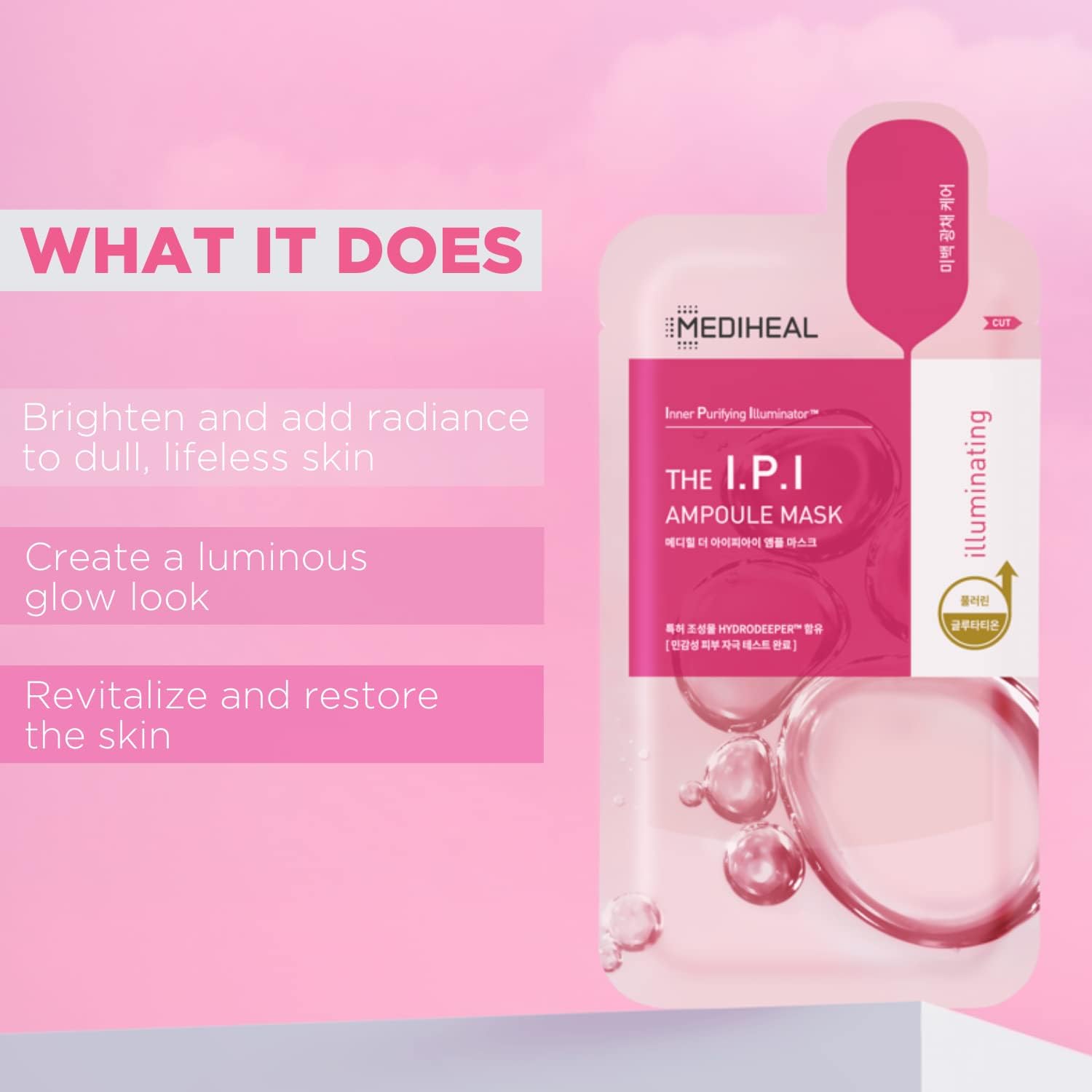 MEDIHEAL Najlepsze 5 rodzajów maseczek kombi, 20 sztuk – N.M.F, drzewo herbaciane, W.H.P, kolagen, Vita Lightbeam – Value Variety Pack – nawilżająca maska do twarzy do pielęgnacji dziennej – koreańska