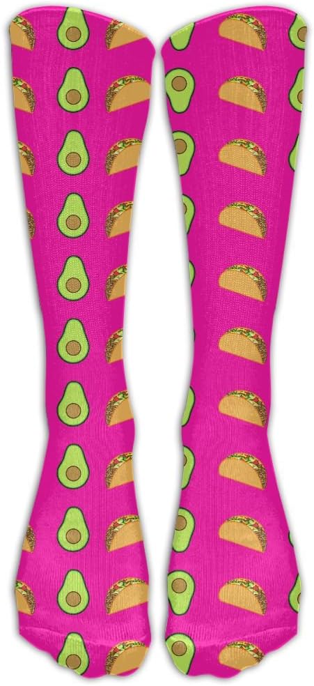 Fynny Taco And Avocado Pattern Classics Stockings, Great Quality Knee High Tube Socks, Sports Long Socks For Men Women