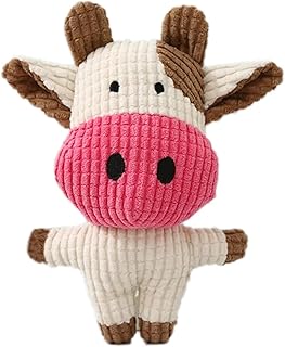 NafuFreedom Plush Dog Toy Squeaky Dog Toys Puppy Chew Toys Dog Plush Toy Squeak Toy for Small Medium Large Dogs(Cow