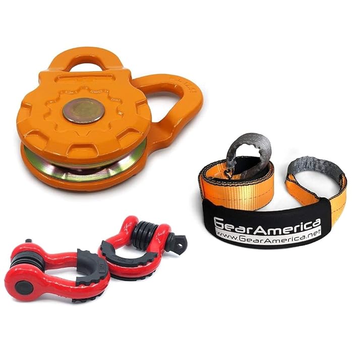 Buy GearAmerica Mega Snatch Block 25T Strength + 2PK D Ring Shackles