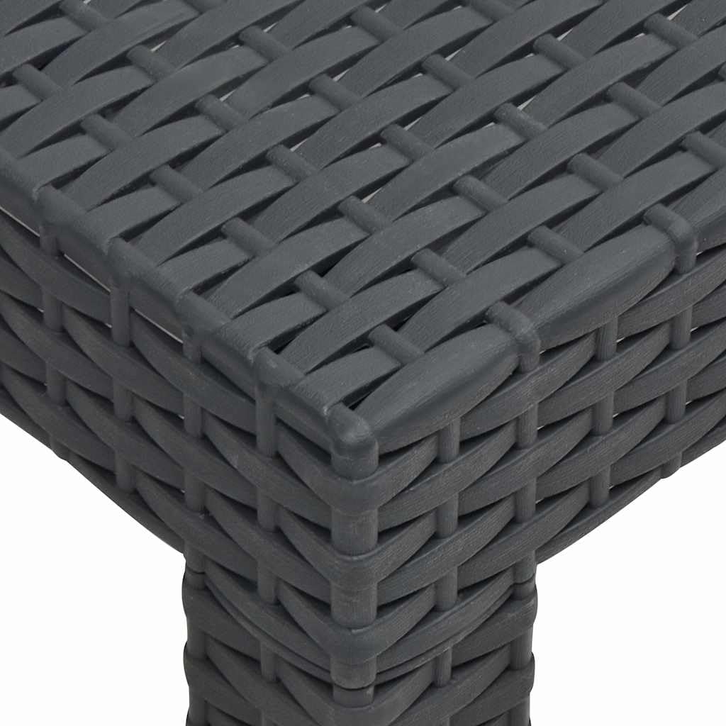 Gartentisch Anthrazit 58x58x41 cm PP | Leicht zu reinigen, für Außenbereiche, vielseitig kombinierbar, modernes Design