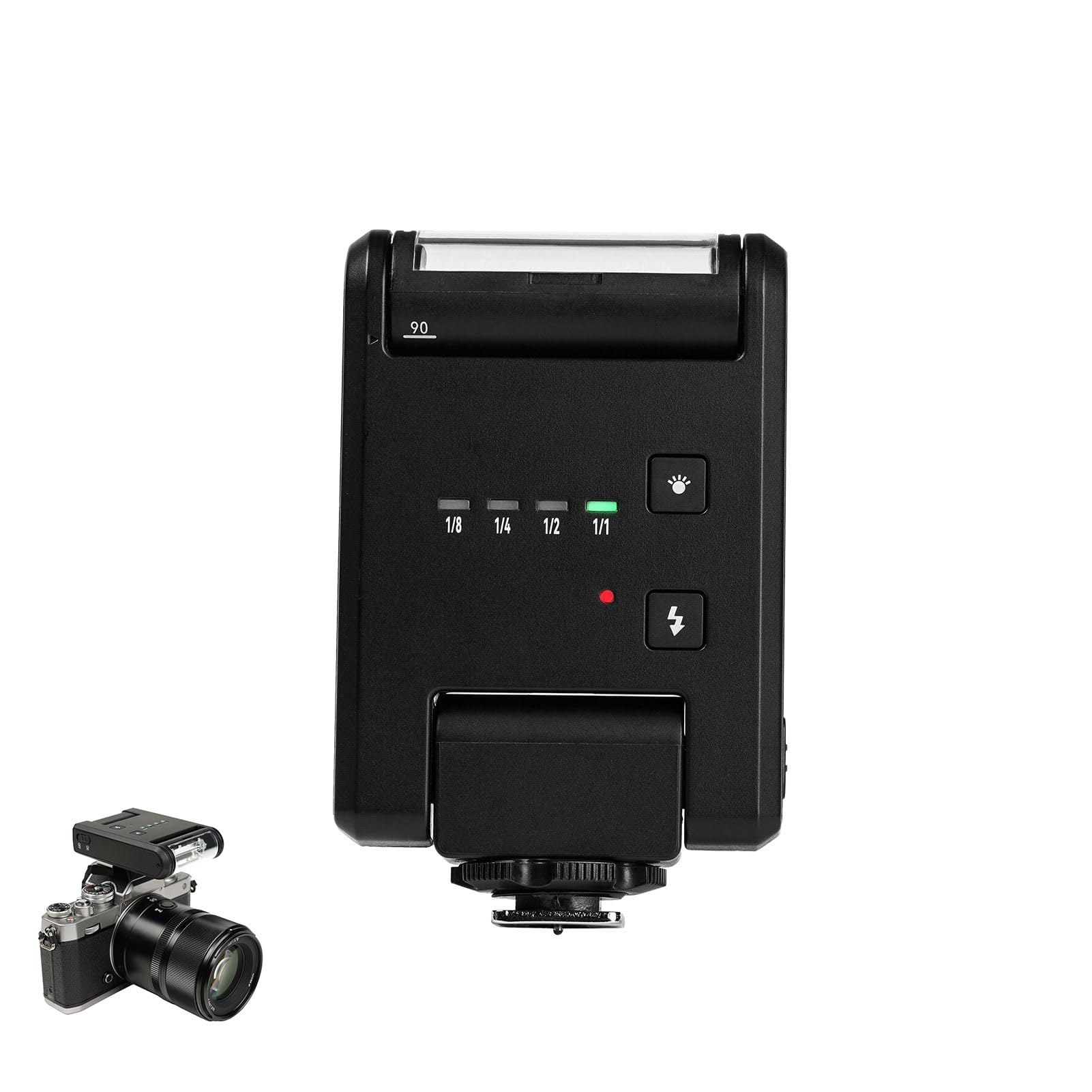 YN6 Mini Hot Shoe Flash Design Compatto con Livelli di Uscita Regolabili per Fotografia Professionale Dimensioni Portatili (Nera)