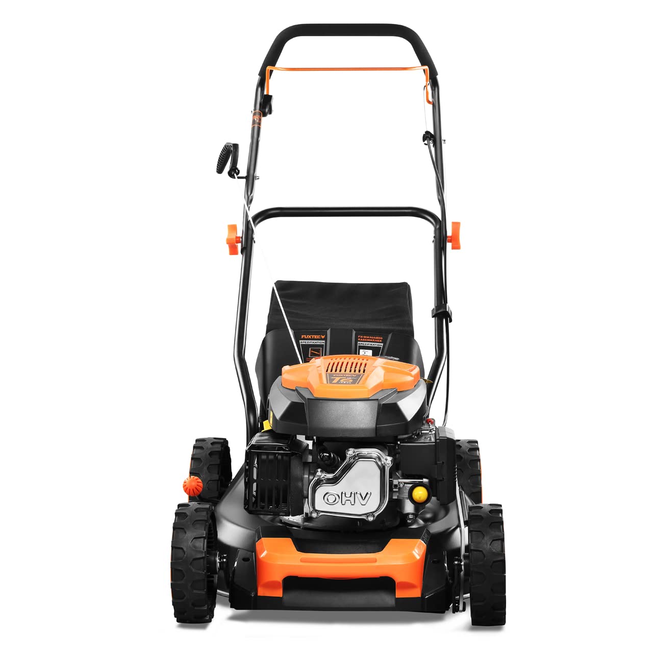 FUXTEC 3in1 Benzin Rasenmäher FX-RM4646ECO • 3,5PS 2,6kW 4-Takt Motor 146ccm • 46cm Schnittbreite 7 Stufen 25–75mm • 50L Fangkorb • Mulchfunktion & Heckauswurf • Leichtgewicht 27kg
