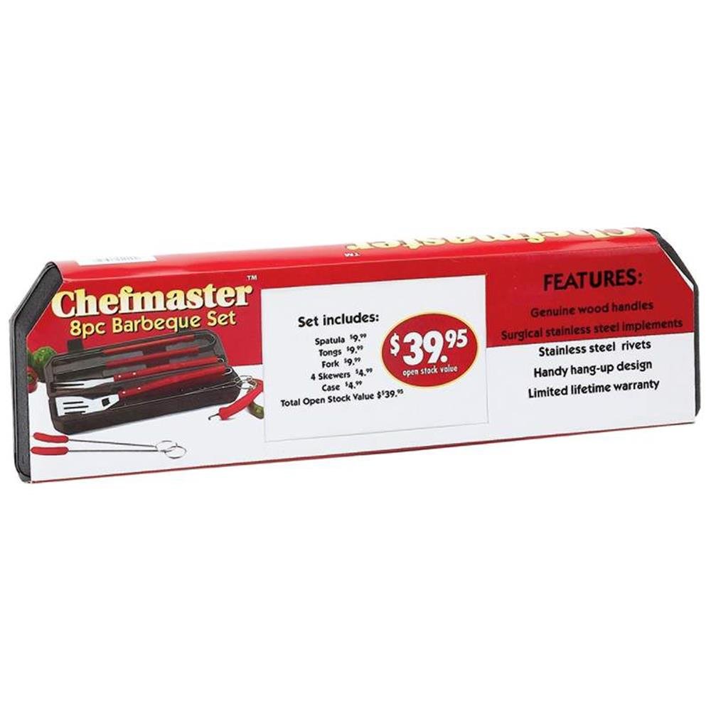 Chefmaster 8pc BBQ-Set im Koffer KTBQ7