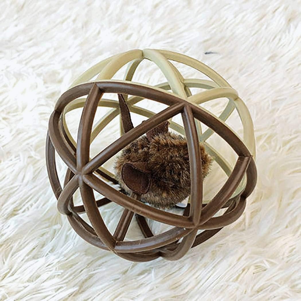 ALBOLET Cat Toy Ball，Cat Mouse Ball Cage Cat Mouse Toy Cat Interactive Toy Squeak Mouse cat Toy,Cat Mouse Ball Toy : Pet Supplies