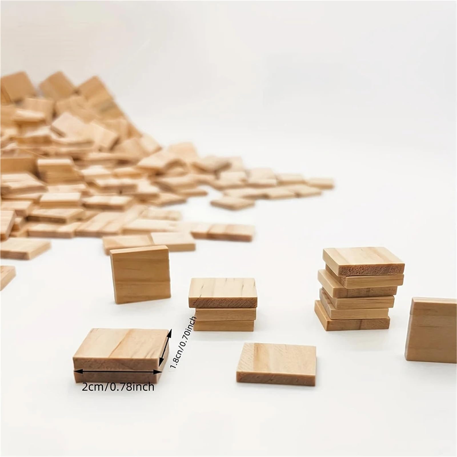 200 bloques de madera pino sin palabras for armar, con 26 letras y números, ideales for la educación infantil