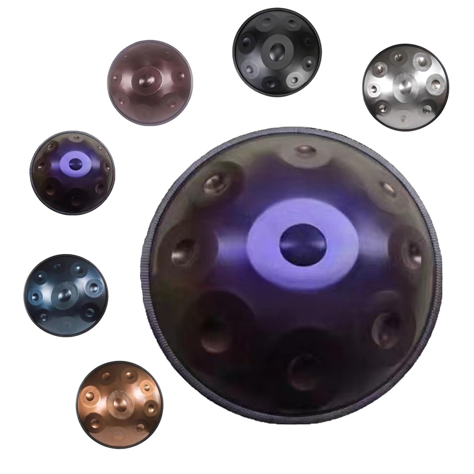Strumento A Tamburo Handpan 432Hz/440Hz, Tamburo In Acciaio Handpan Da 22 Pollici In Re Minore– Handpan Per Adulti, Set Di Strumenti A Percussione Per La Meditazione(F,440HZ/9Note)