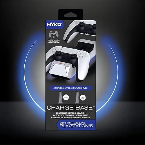 Miniatura 7 de Nyko Dualsense Estación de carga para PlayStation 5 – Base de carga y caída para 2 controladores PS5 con indicadores LED y puerto USB adicional –