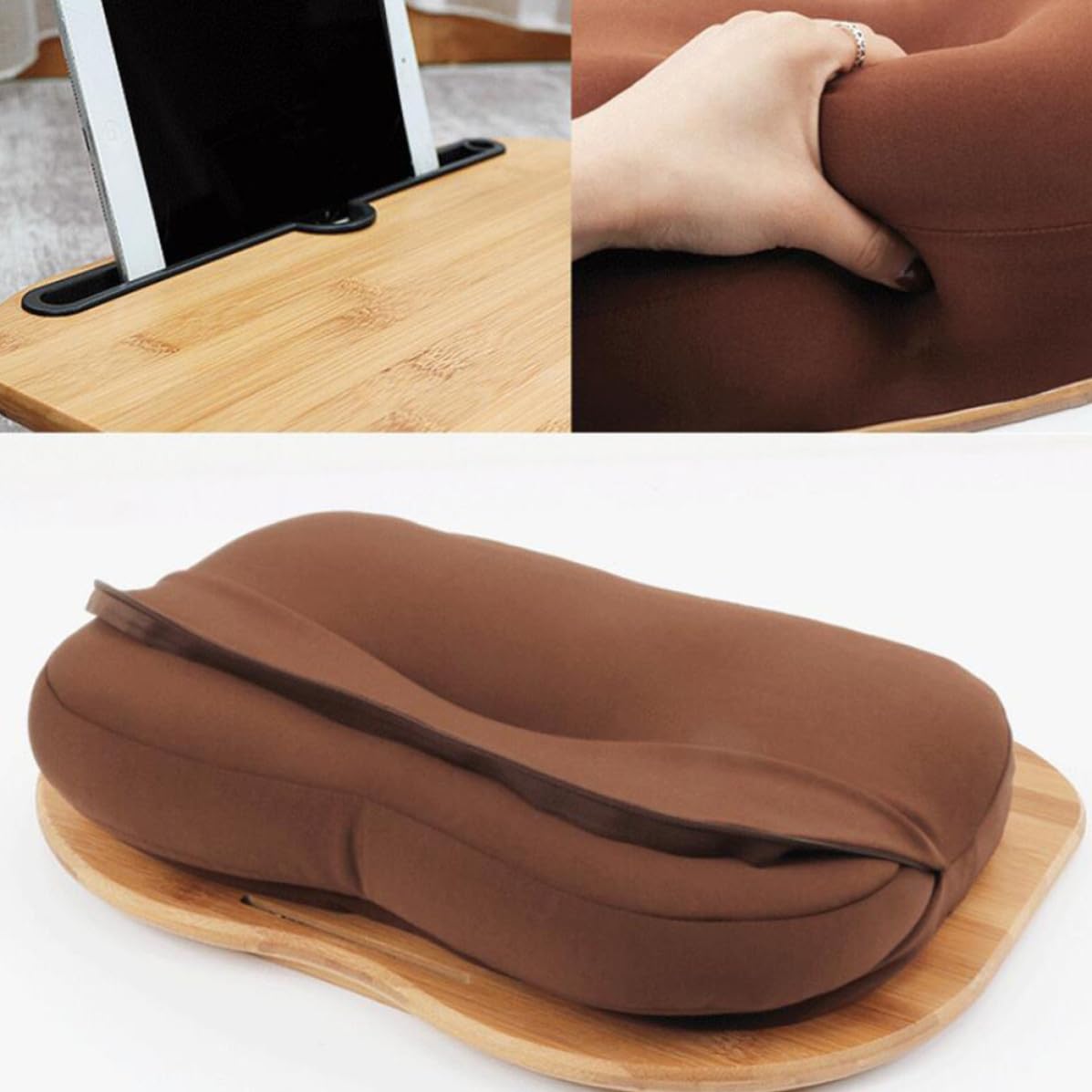 Supporto per Tablet e Laptop, Tavolo Multifunzione in Bambù S