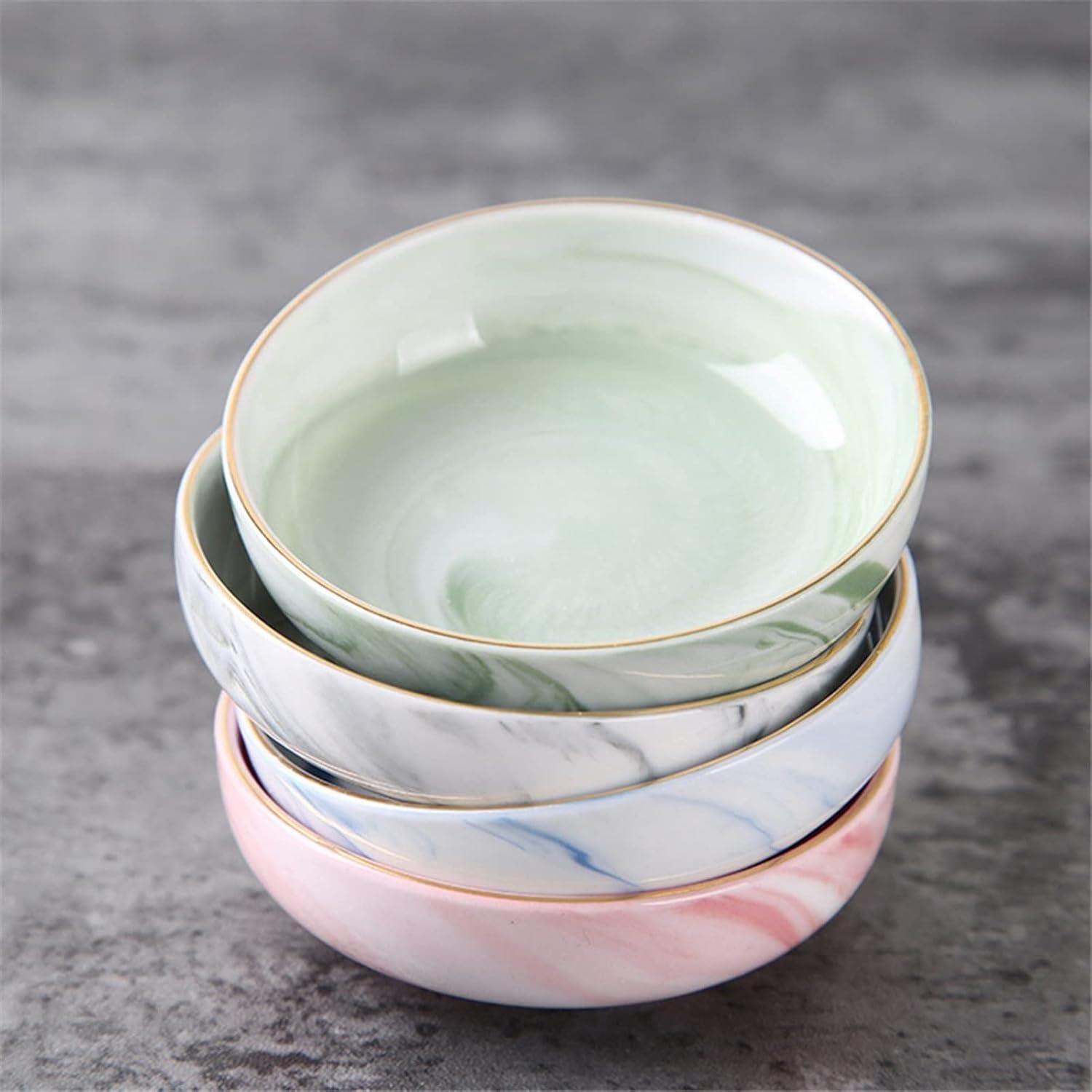 Appetizer Plate Ceramic Sauce Dish Pattern Round Fruit Seasoning Soy Vinegar Ketchup Sauce Bowl Pigments Plates Tableware Snack Plate Sauce Dipping Saucer Trays