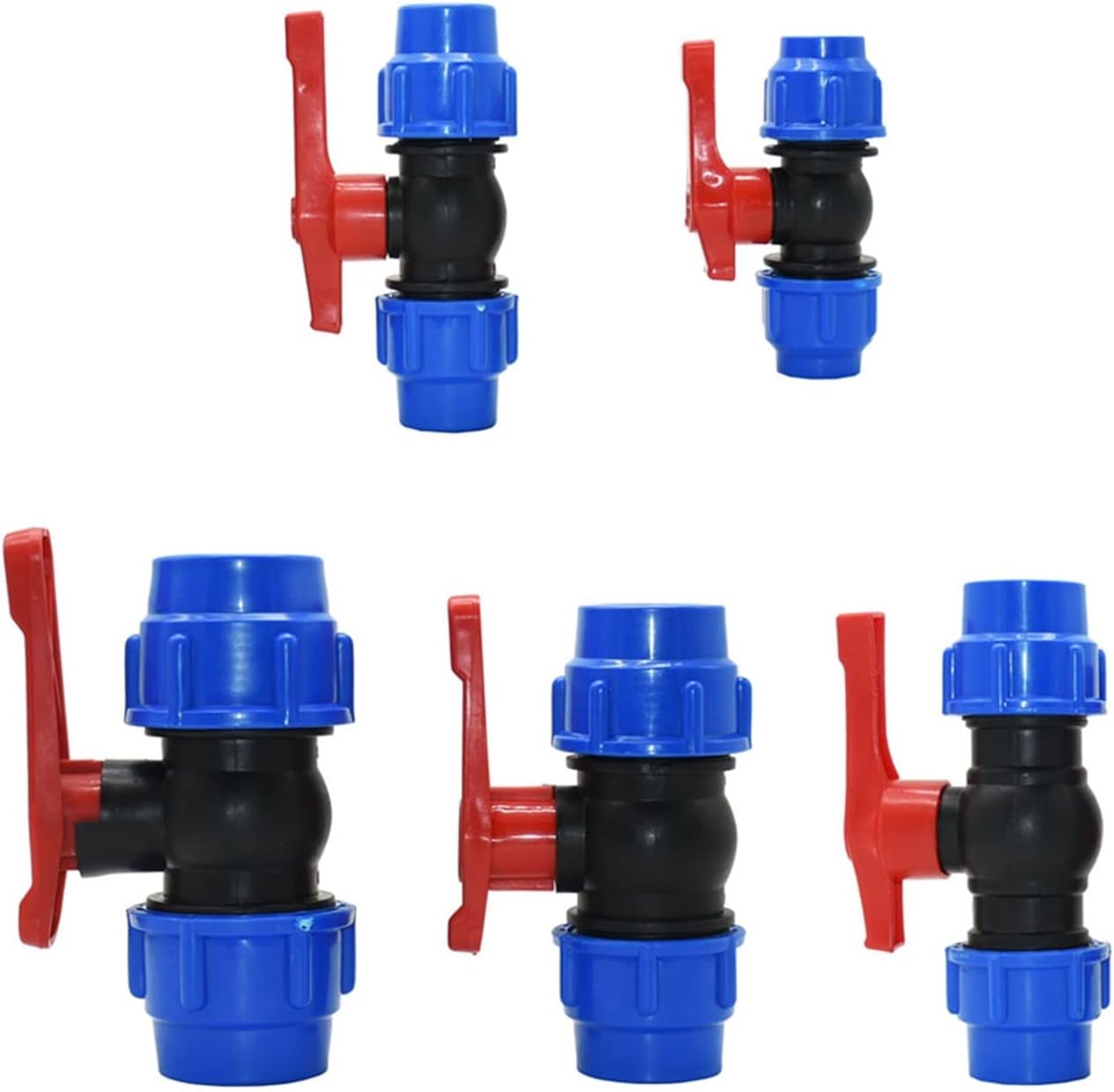 NALsa 20/25/32/40/50/63mm Plastic Water Pipe Quick Connector Ball Valve PE Tube Repair Garden Tap Accessories 1Pcs (Color : 40MM)