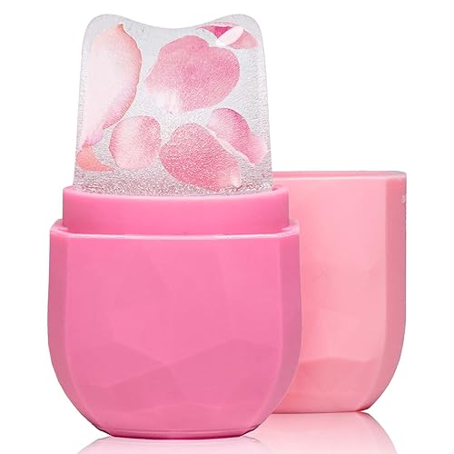 PASNOWFU Rodillo facial de cubitos de hielo, facial y ojos y cuello, ilumina la piel y mejora tu brillo natural, tratamiento facial para tensar y
