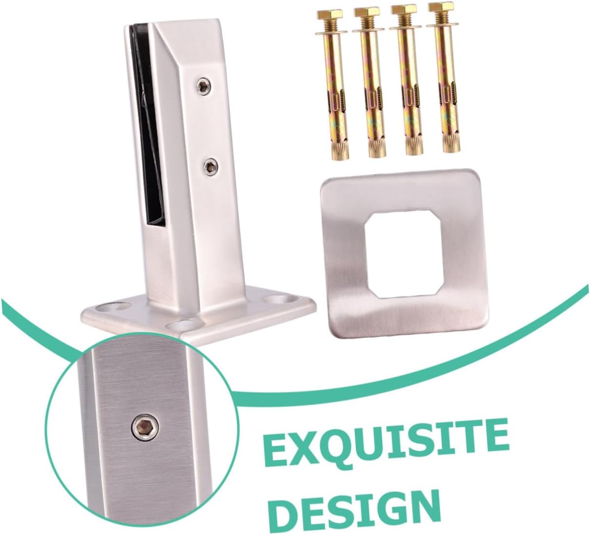 Stainless Steel Glass Clamp Punch Holder for Glass Shelving Easy to Install Stainless Steel Finish for Use