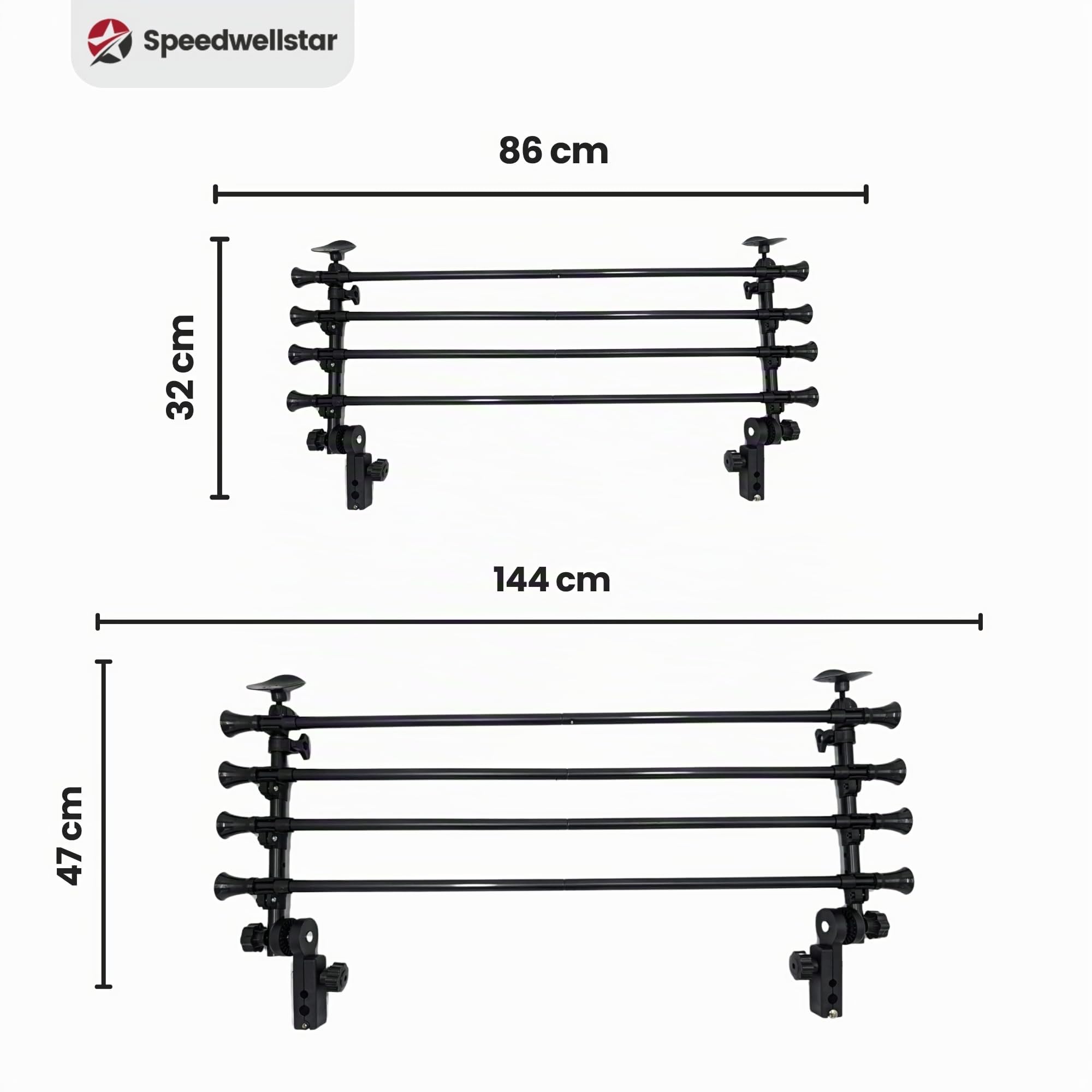Speedwellstar Grille de Séparation Chien Coffre Voiture Universelle Réglable – Barrière Métal Robuste avec Fixation Appui-Tête – Extra Solide