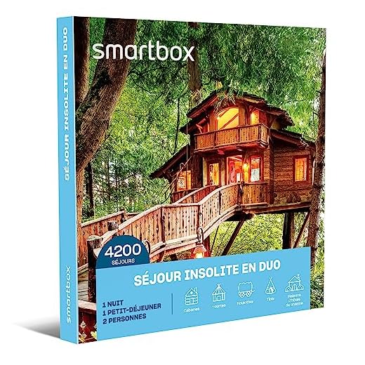 Smartbox - Coffret Cadeau Couple - Séjour Insolite en Duo - idée Cadeau - 1 Nuit avec Petit-déjeuner pour 2 Personnes
