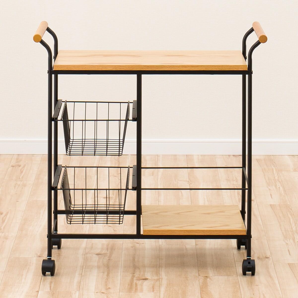 ニトリ キッチンワゴン トリエステ 7169 MBR ミドルブラウン ニトリ キッチンワゴン トリエステ 7169 MBR ミドルブラウン